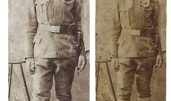 Photo Restoration of Soldier for Biography